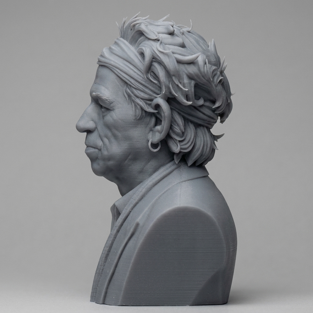 Keith Richards 3D Printable Bust 3D Model