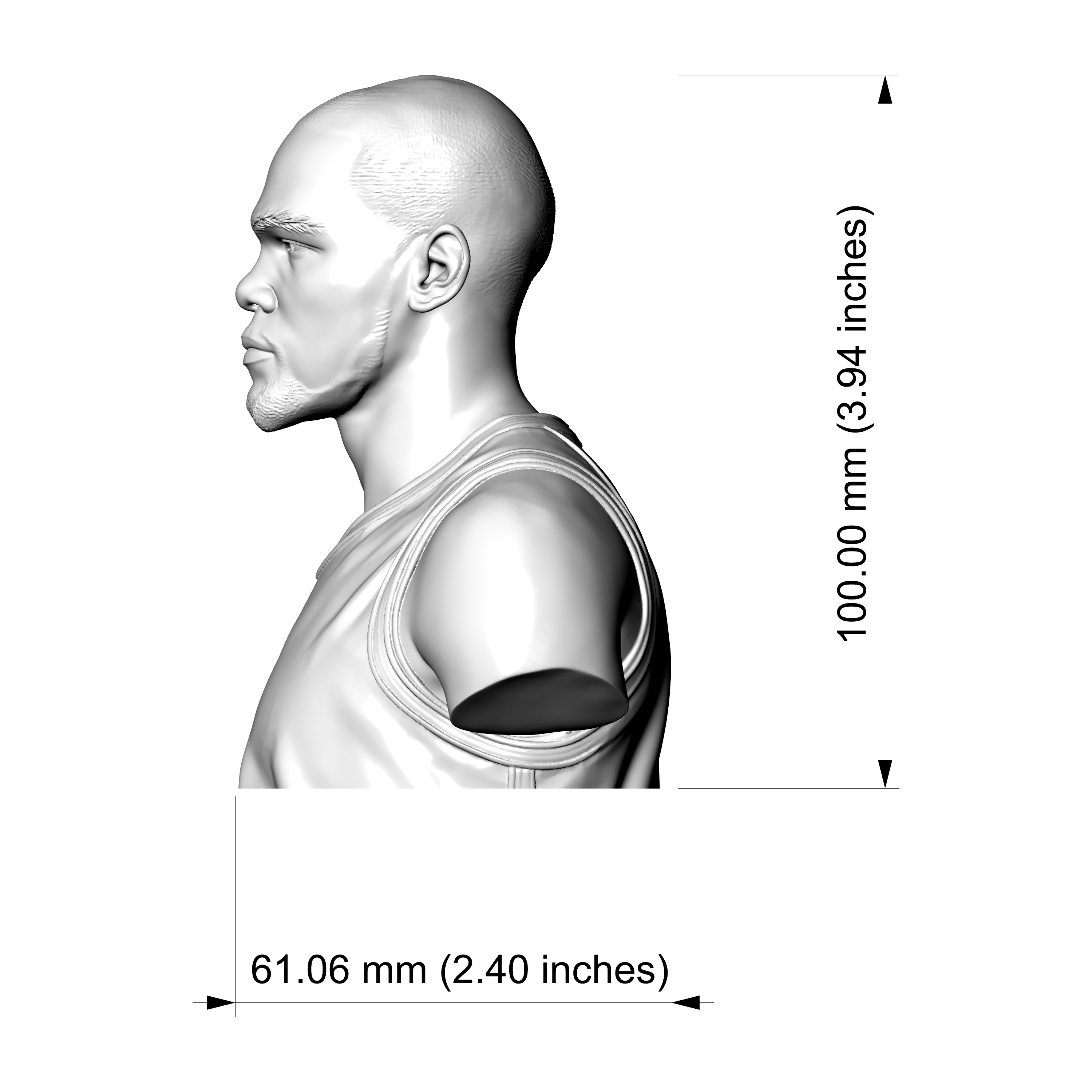 Kevin Durant 3D Printable Bust 3D Model