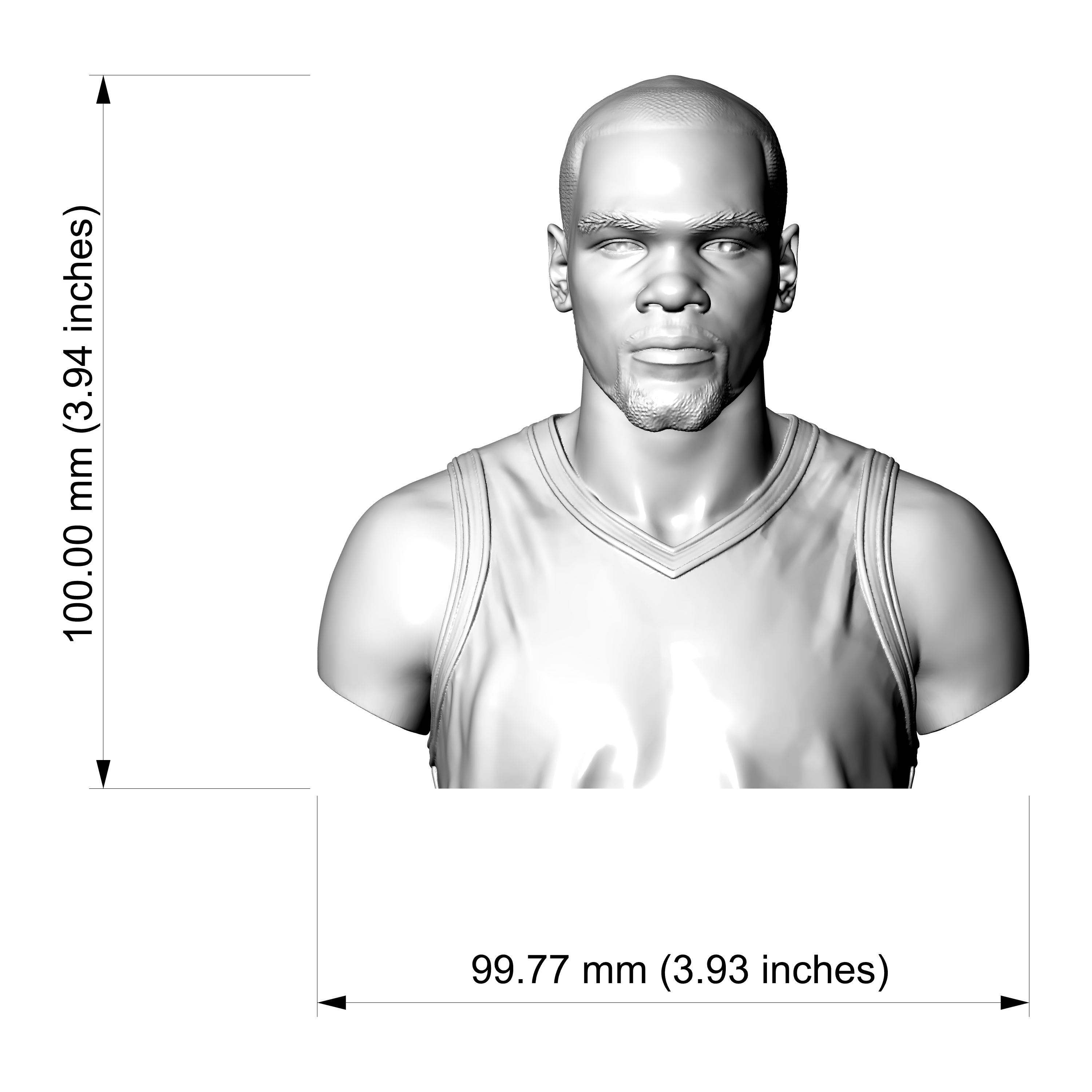 Kevin Durant 3D Printable Bust 3D Model