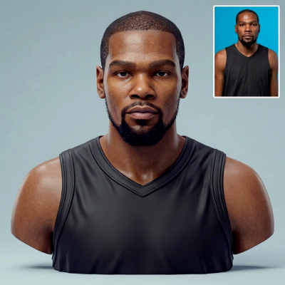 Kevin Durant 3D Printable Bust