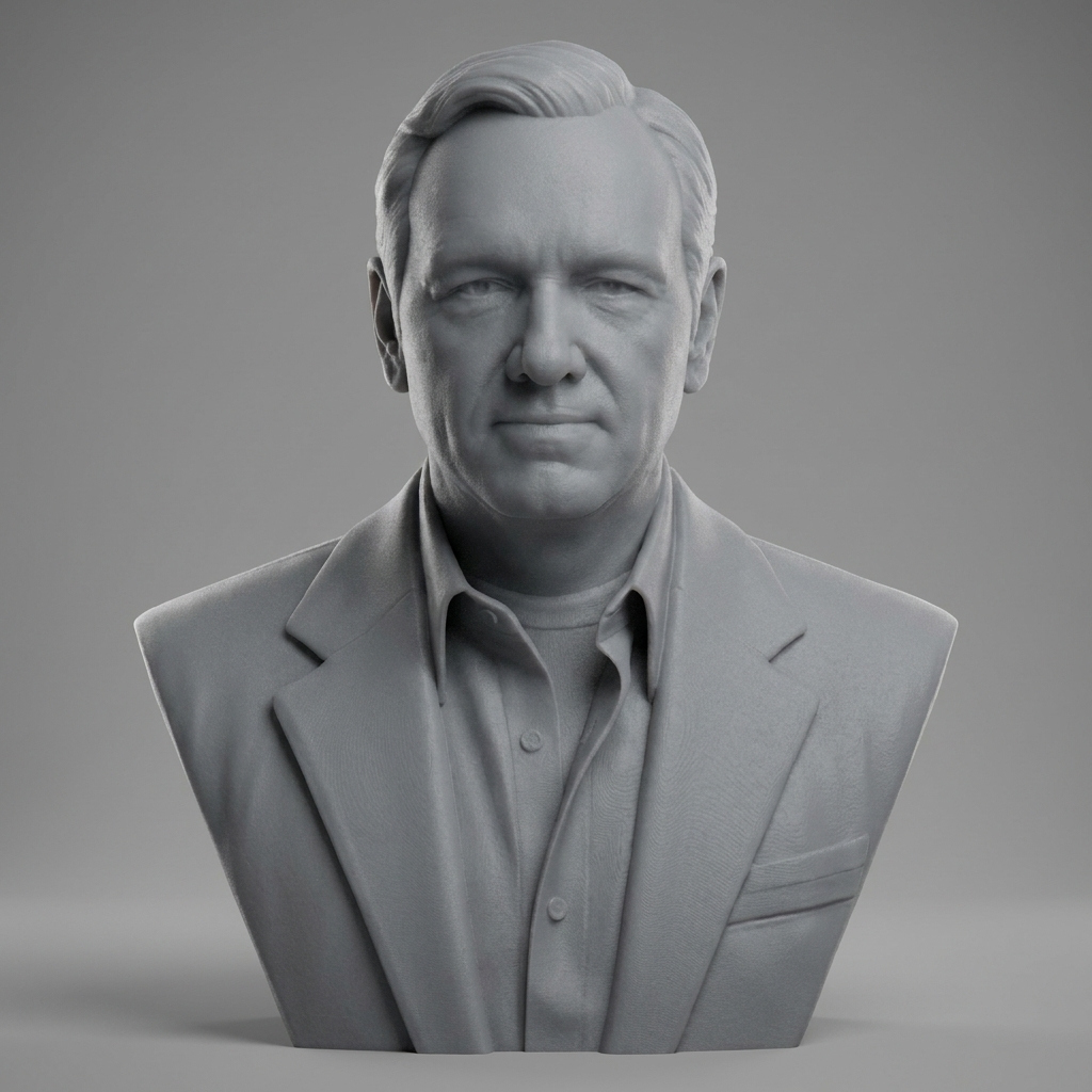 Kevin Spacey 3D Printable Bust 3D Model