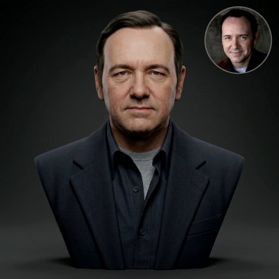 Kevin Spacey 3D Printable Bust