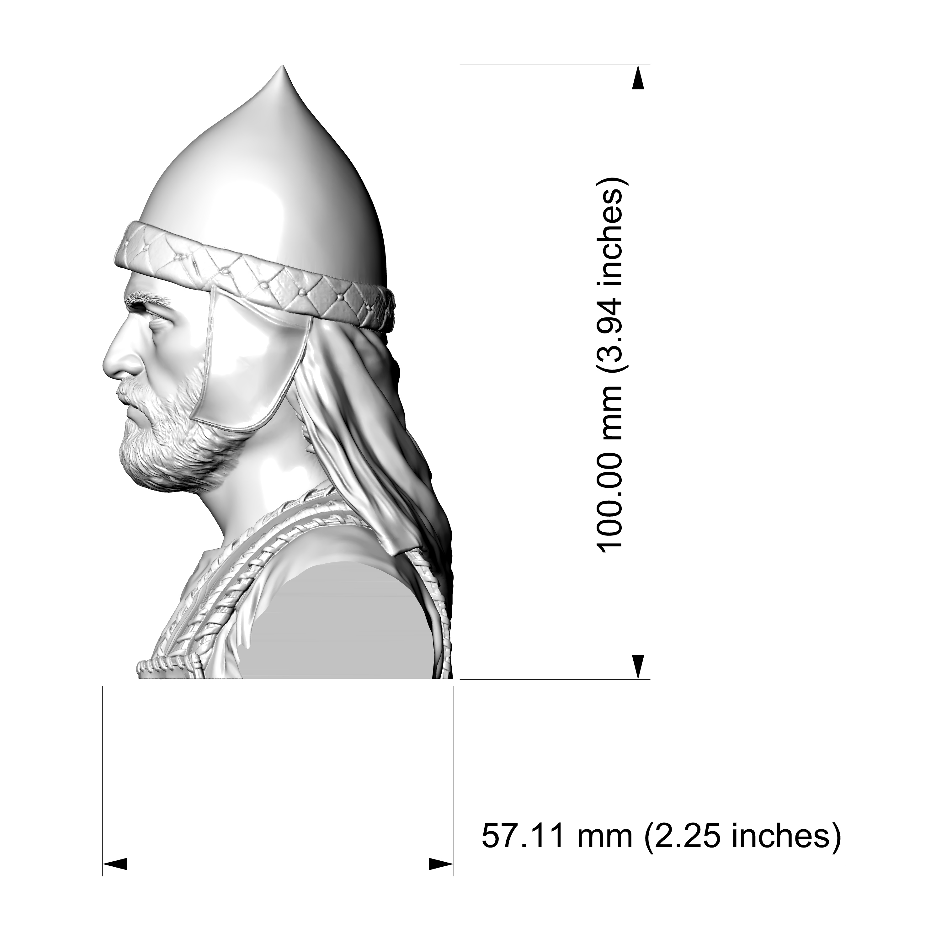 Khalid ibn al Walid Sword 3D Printable Bust 3D Model