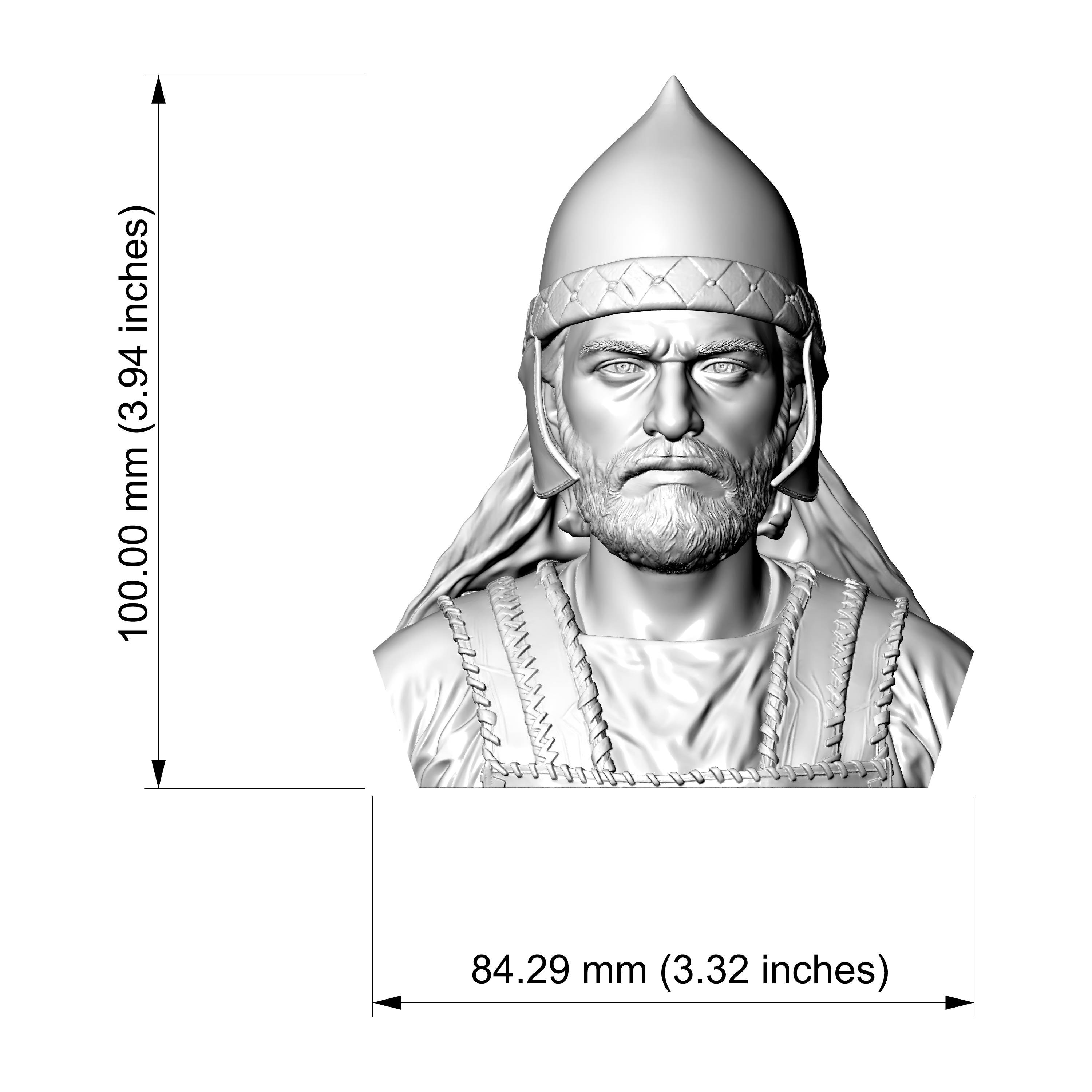 Khalid ibn al Walid Sword 3D Printable Bust 3D Model