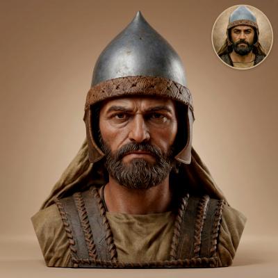 Khalid ibn al Walid Sword 3D Printable Bust