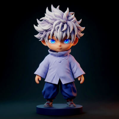 Killua Zoldyck Hunter x Hunter Chibi Figurine 3d Print Model