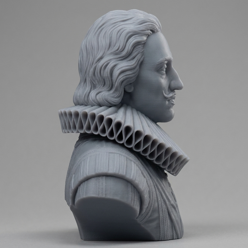 King Charles I of England Portrait Bust 3D Model