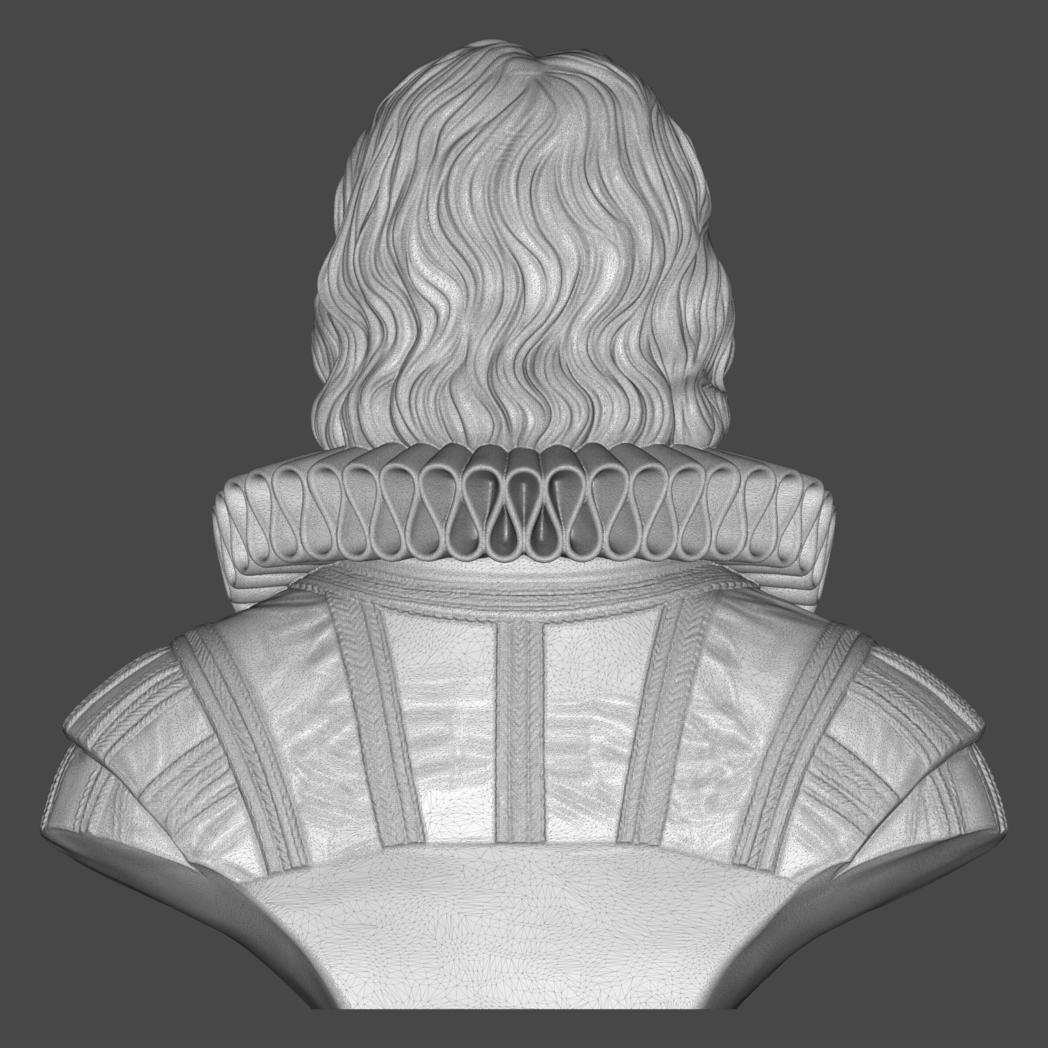 King Charles I of England Portrait Bust 3D Model