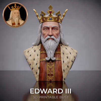 King Edward III 3D Printable Bust