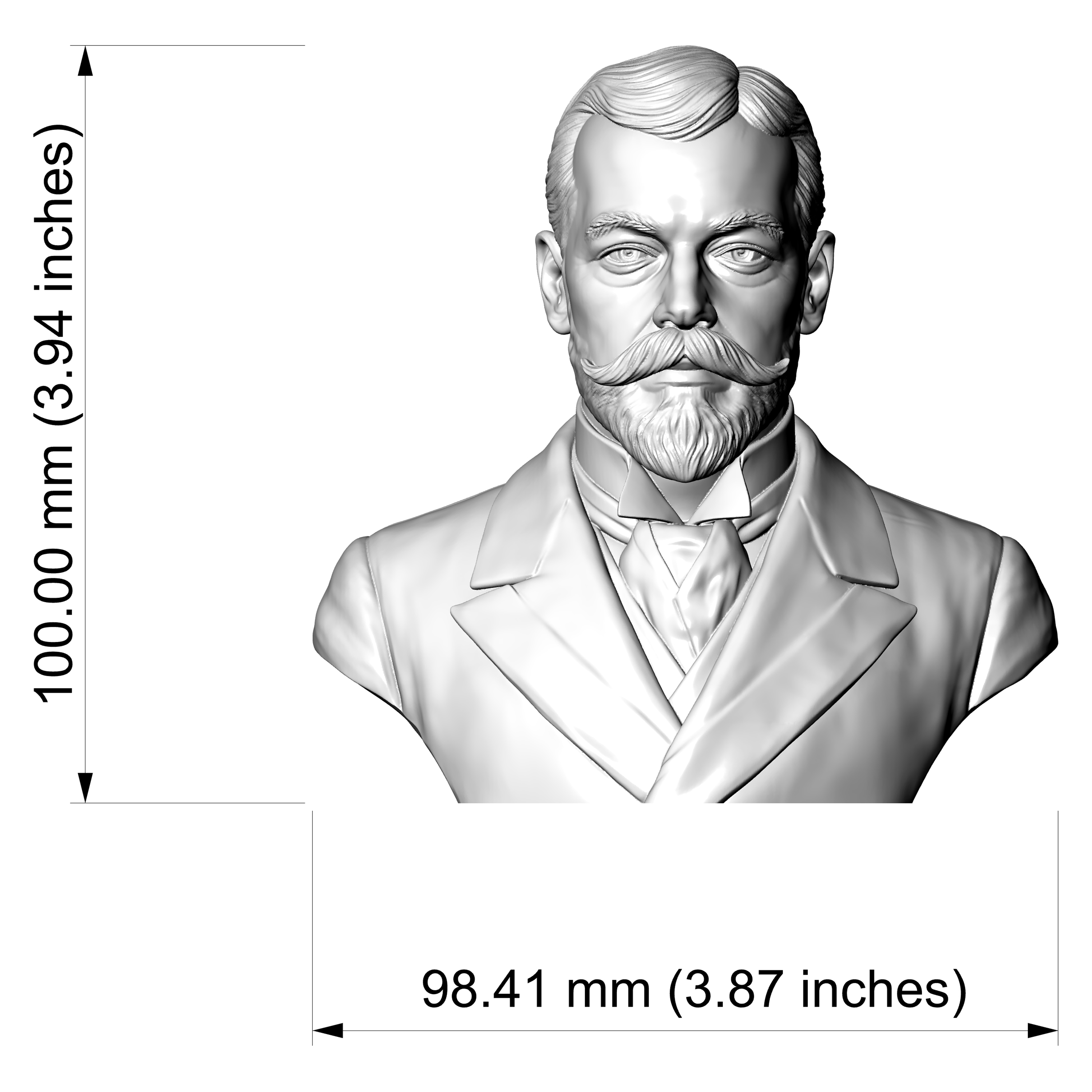King George V of the United Kingdom Portrait Bust 3D Model