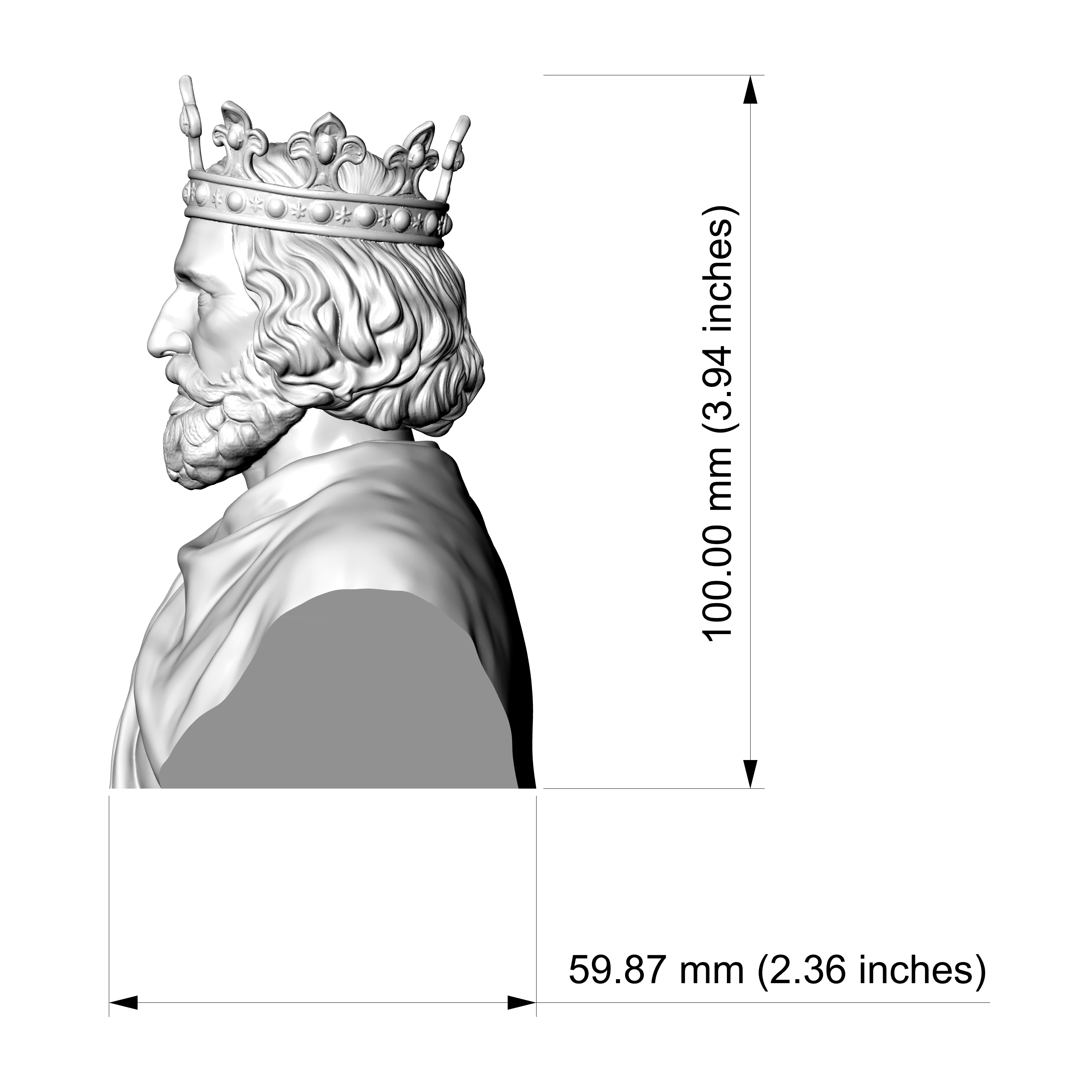 King Henry III 3D Printable Bust 3D Model