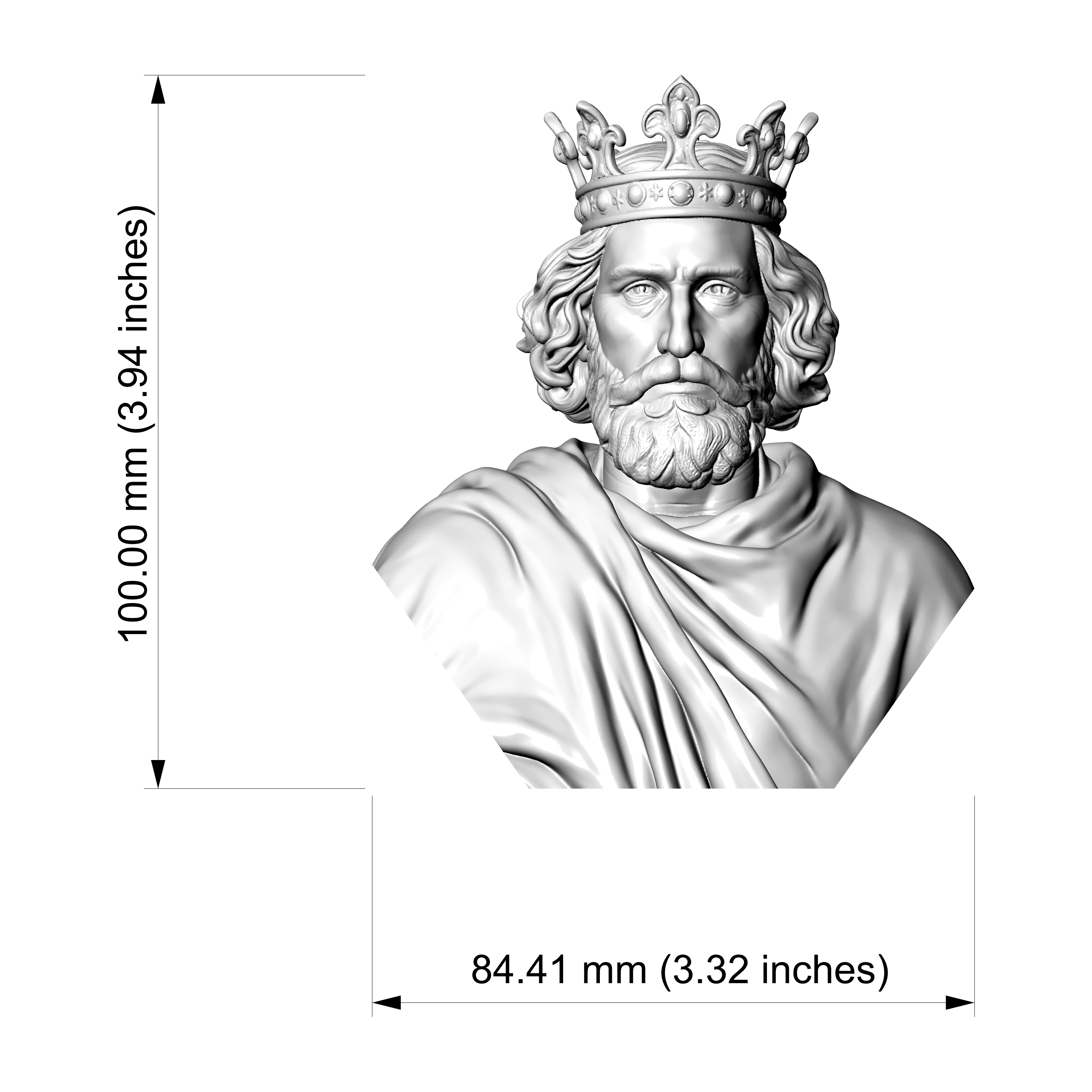 King Henry III 3D Printable Bust 3D Model