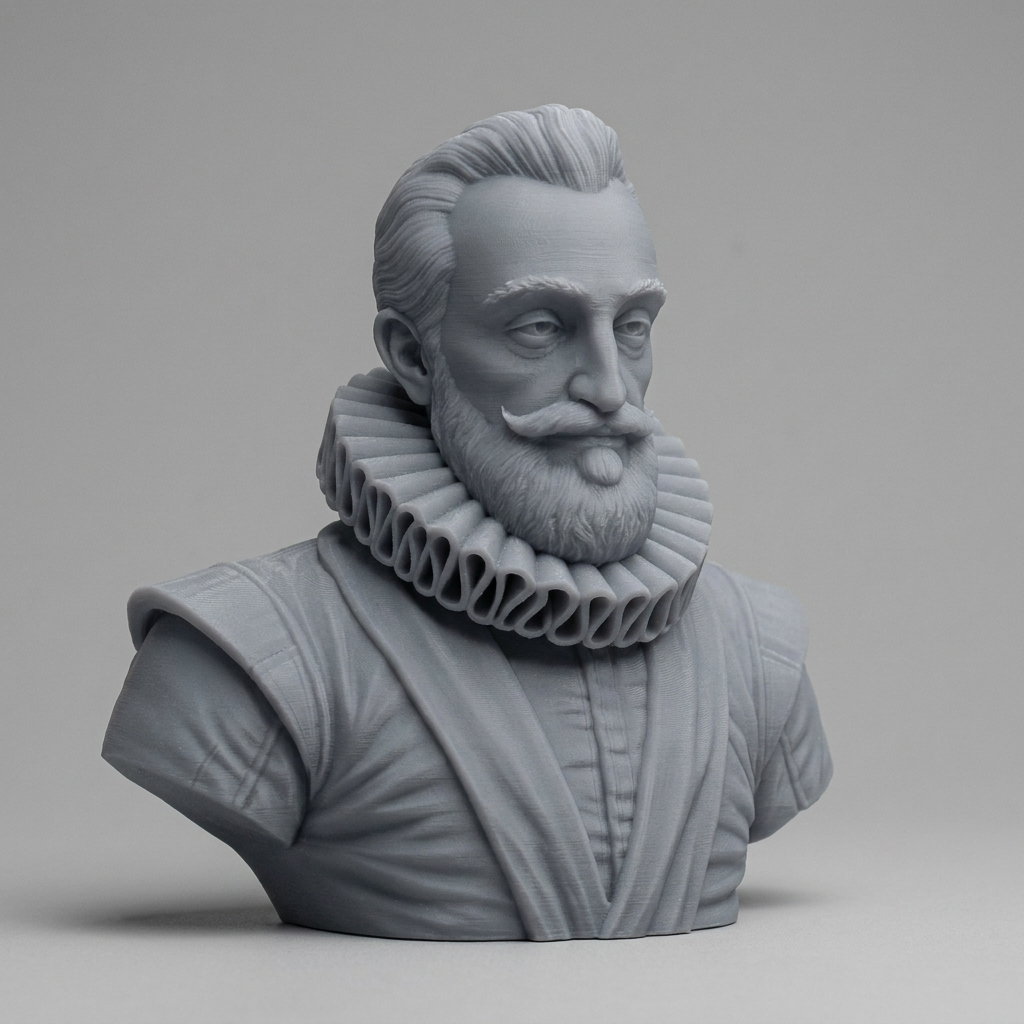 King Henry IV of France Portrait Bust 3D Model