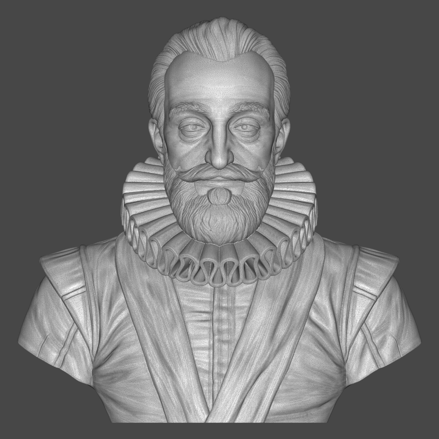 King Henry IV of France Portrait Bust 3D Model