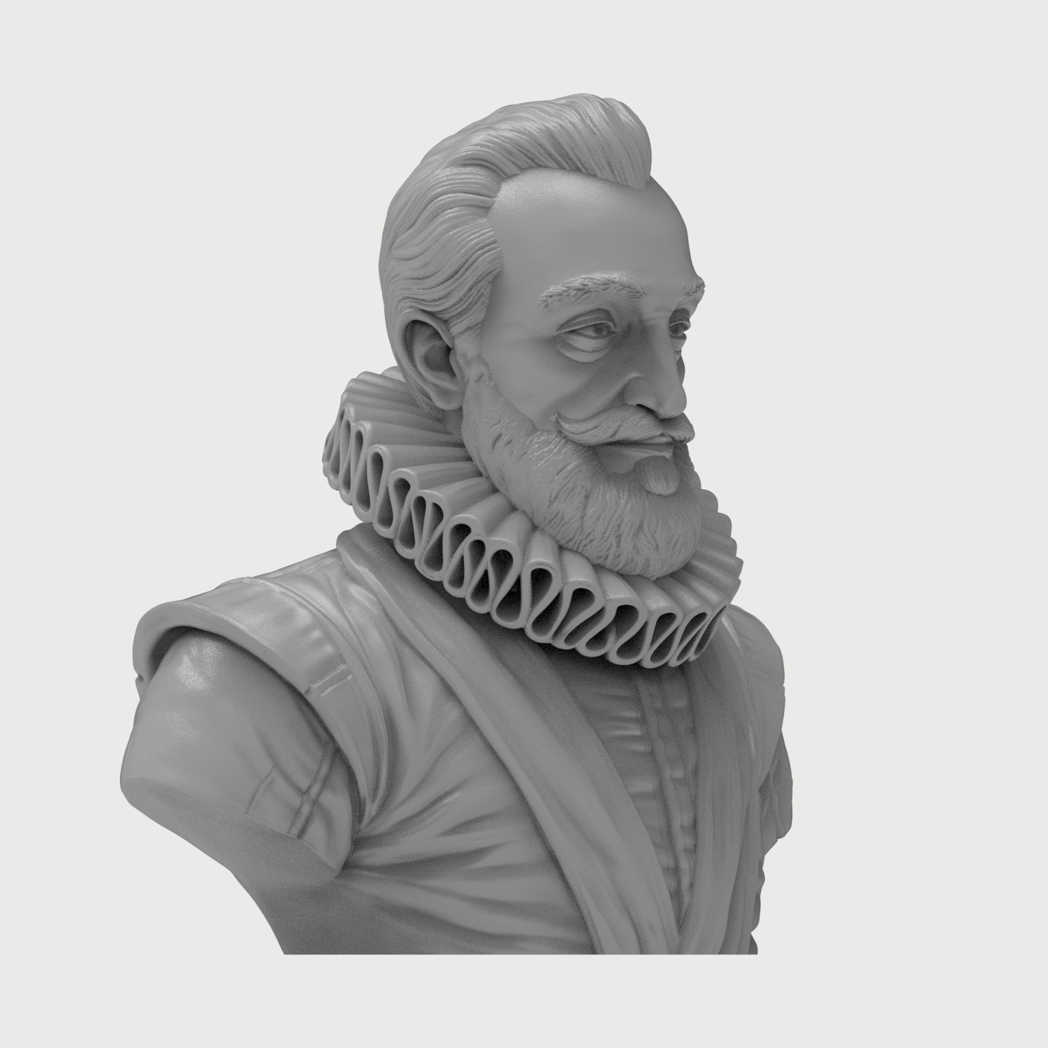 King Henry IV of France Portrait Bust 3D Model