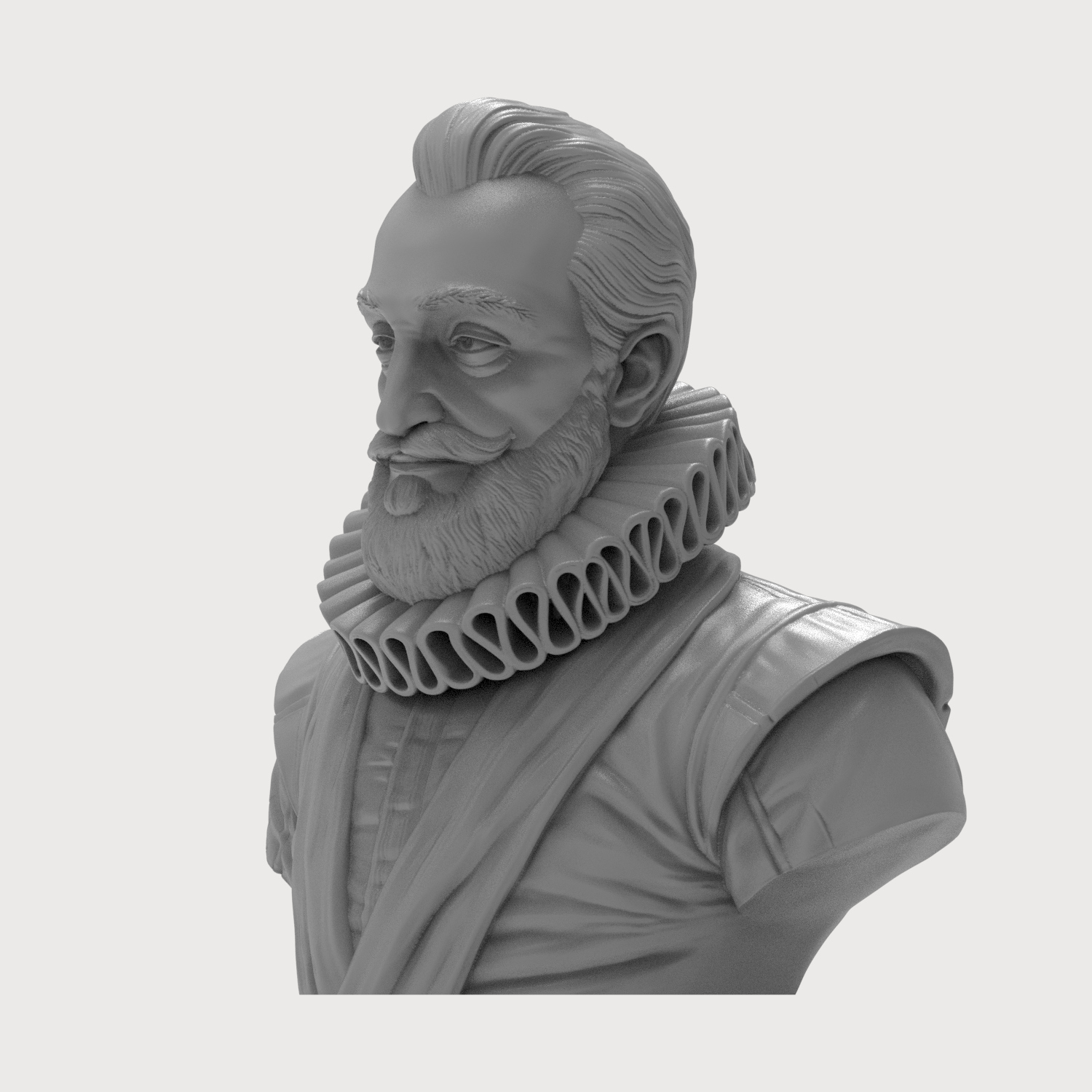 King Henry IV of France Portrait Bust 3D Model