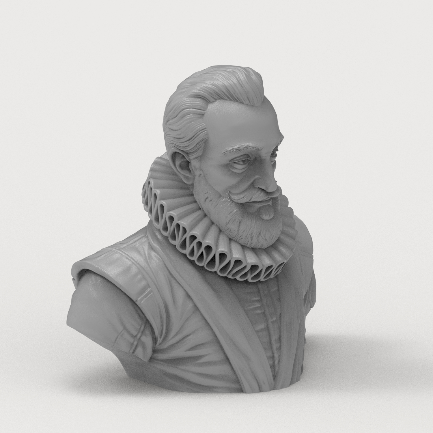 King Henry IV of France Portrait Bust 3D Model