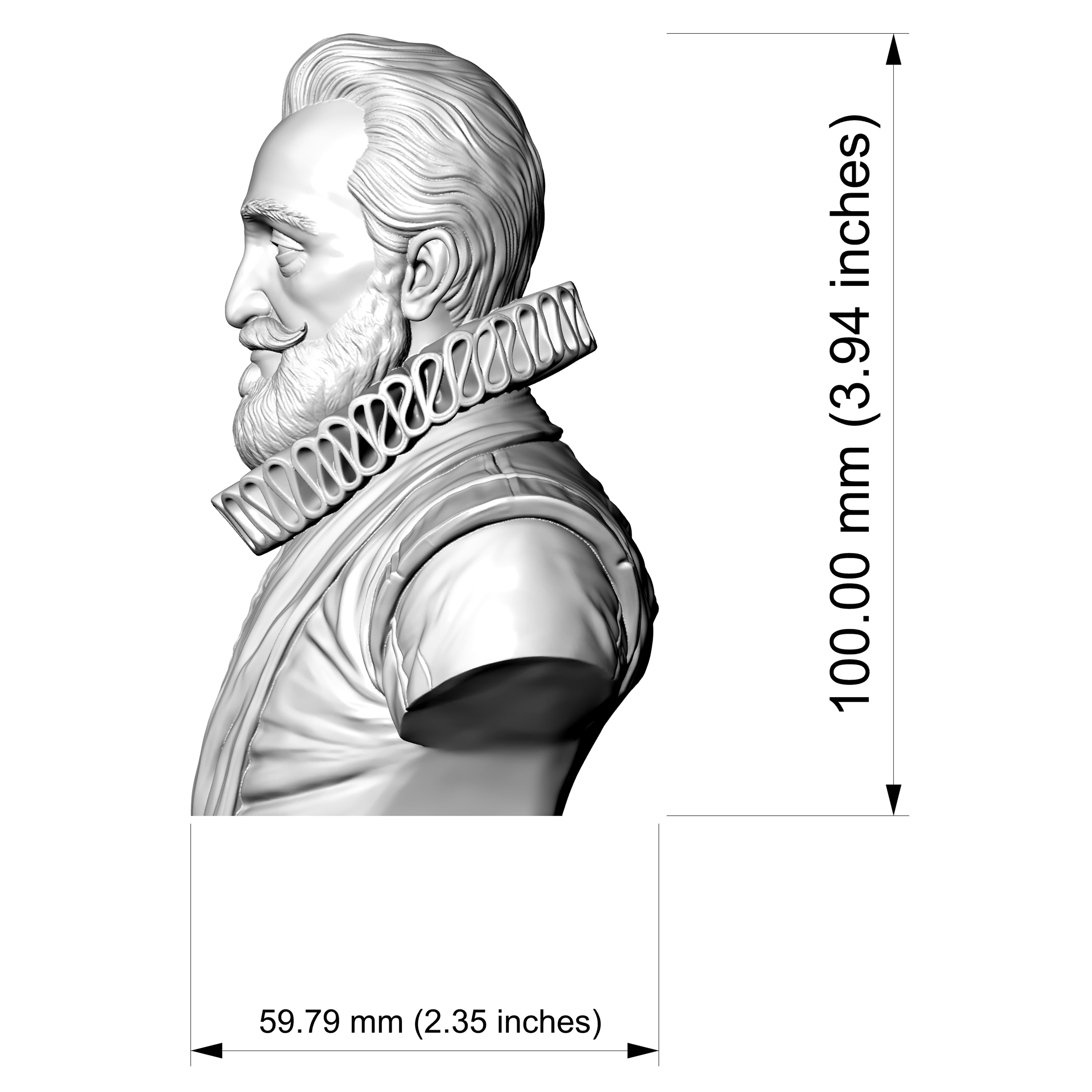 King Henry IV of France Portrait Bust 3D Model