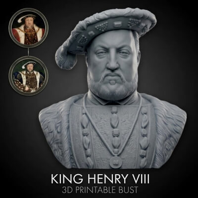 King Henry VIII 3D Printable Bust