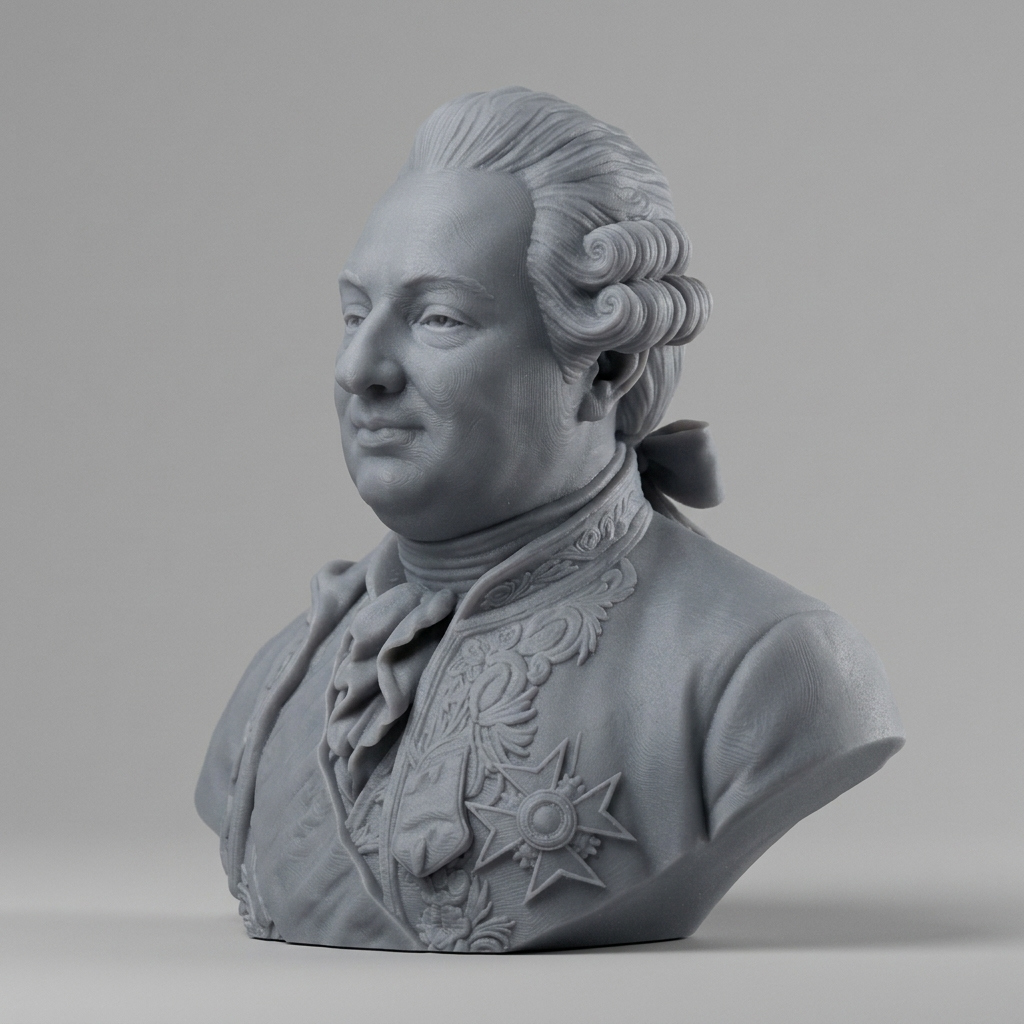 King Louis XVI of France Portrait Bust 3D Model