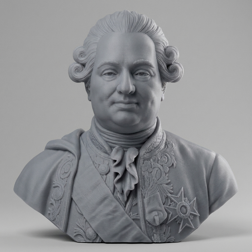 King Louis XVI of France Portrait Bust 3D Model