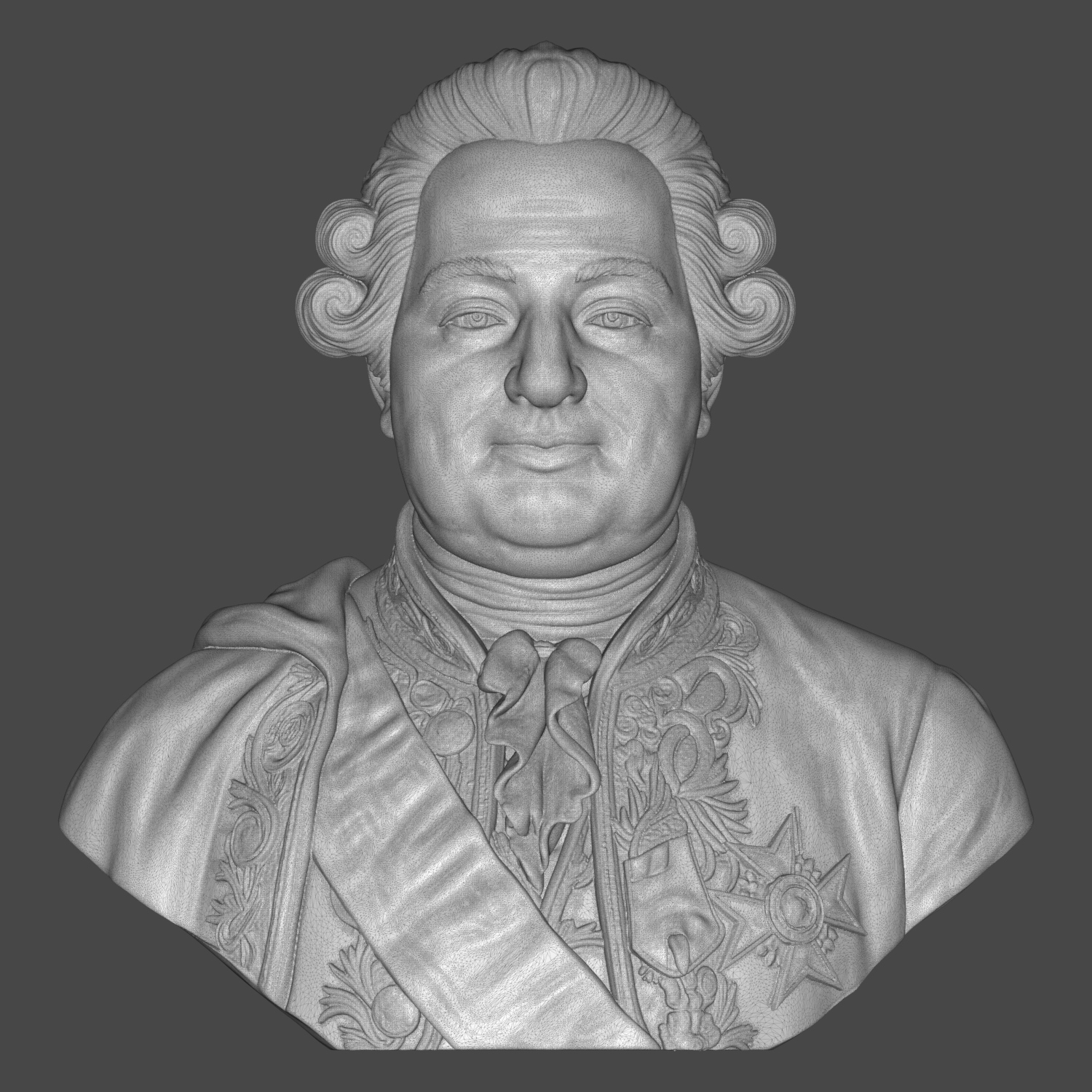 King Louis XVI of France Portrait Bust 3D Model