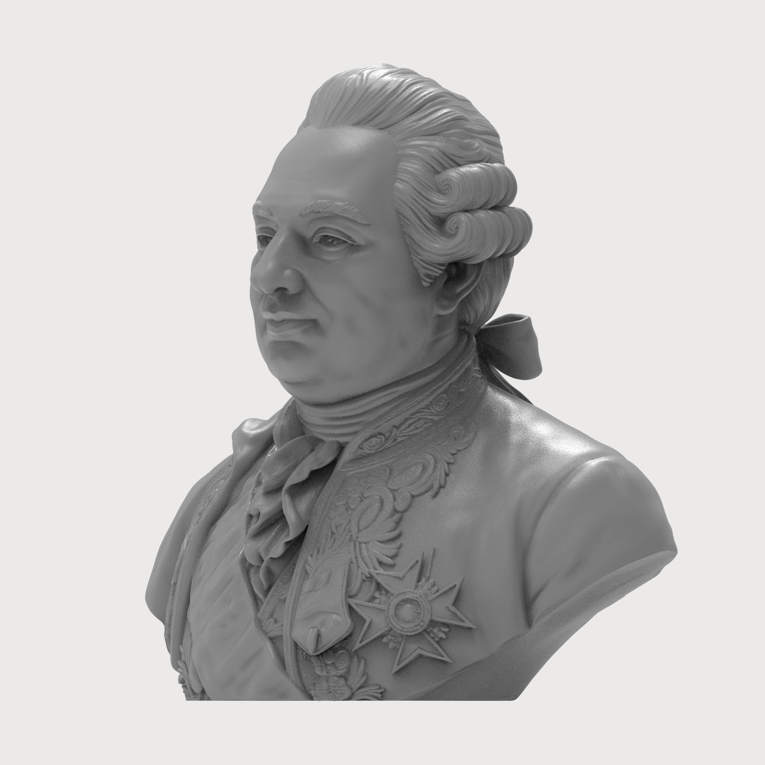 King Louis XVI of France Portrait Bust 3D Model