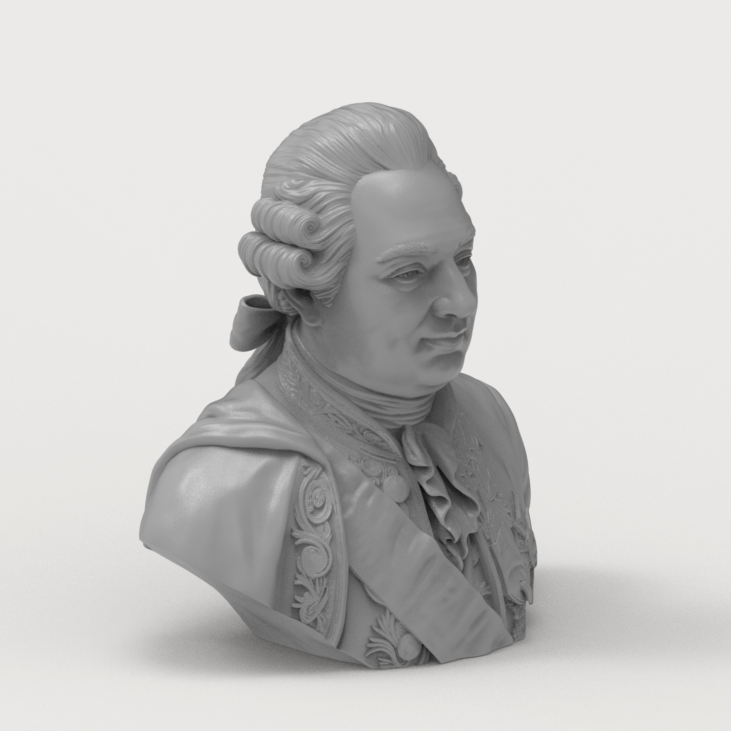 King Louis XVI of France Portrait Bust 3D Model