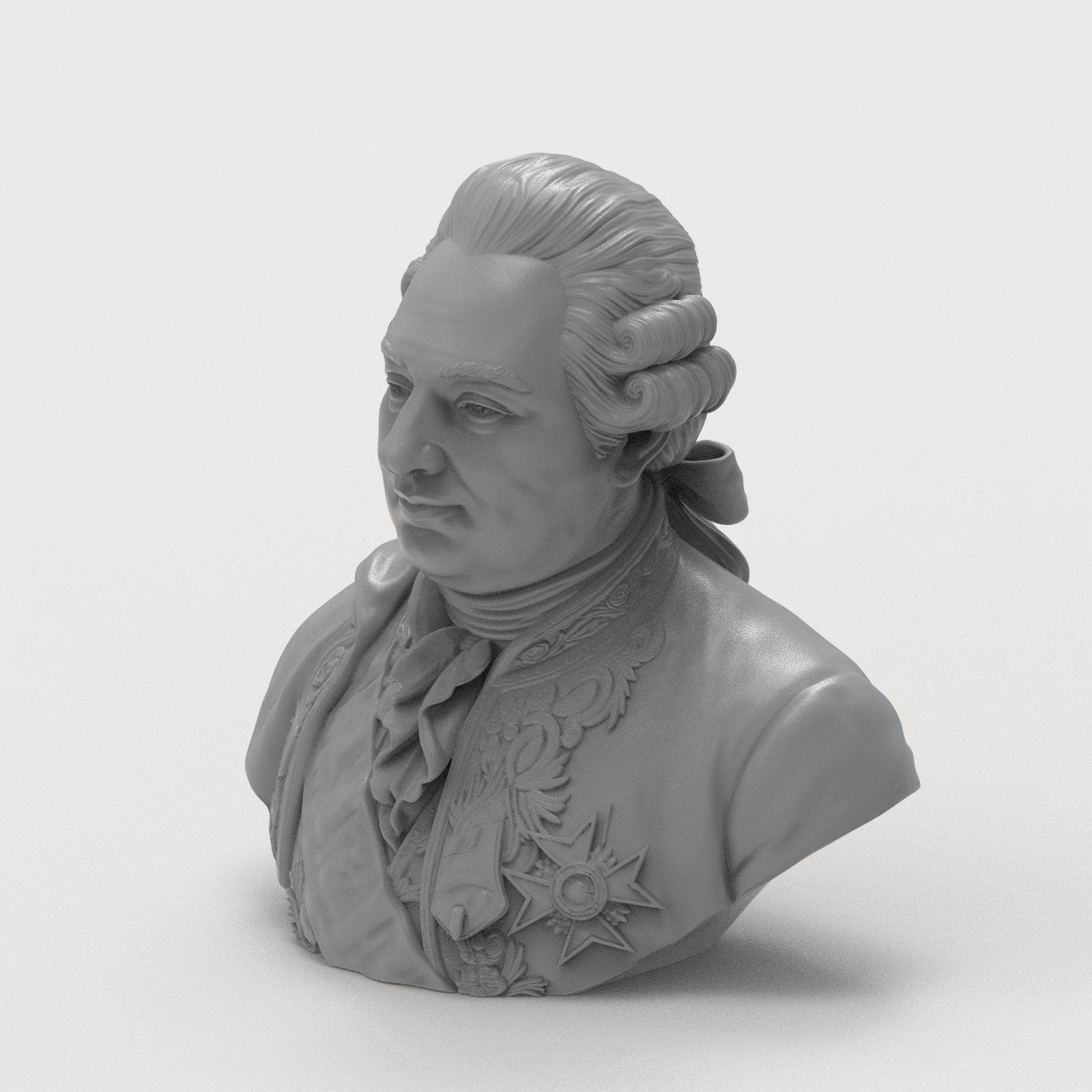 King Louis XVI of France Portrait Bust 3D Model