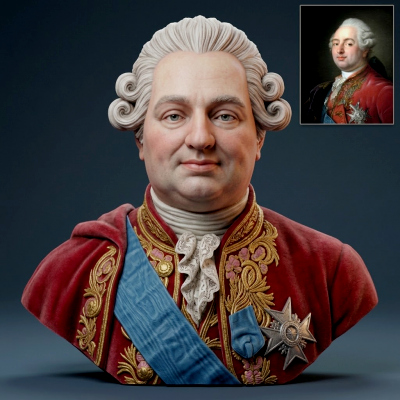 King Louis XVI of France Portrait Bust