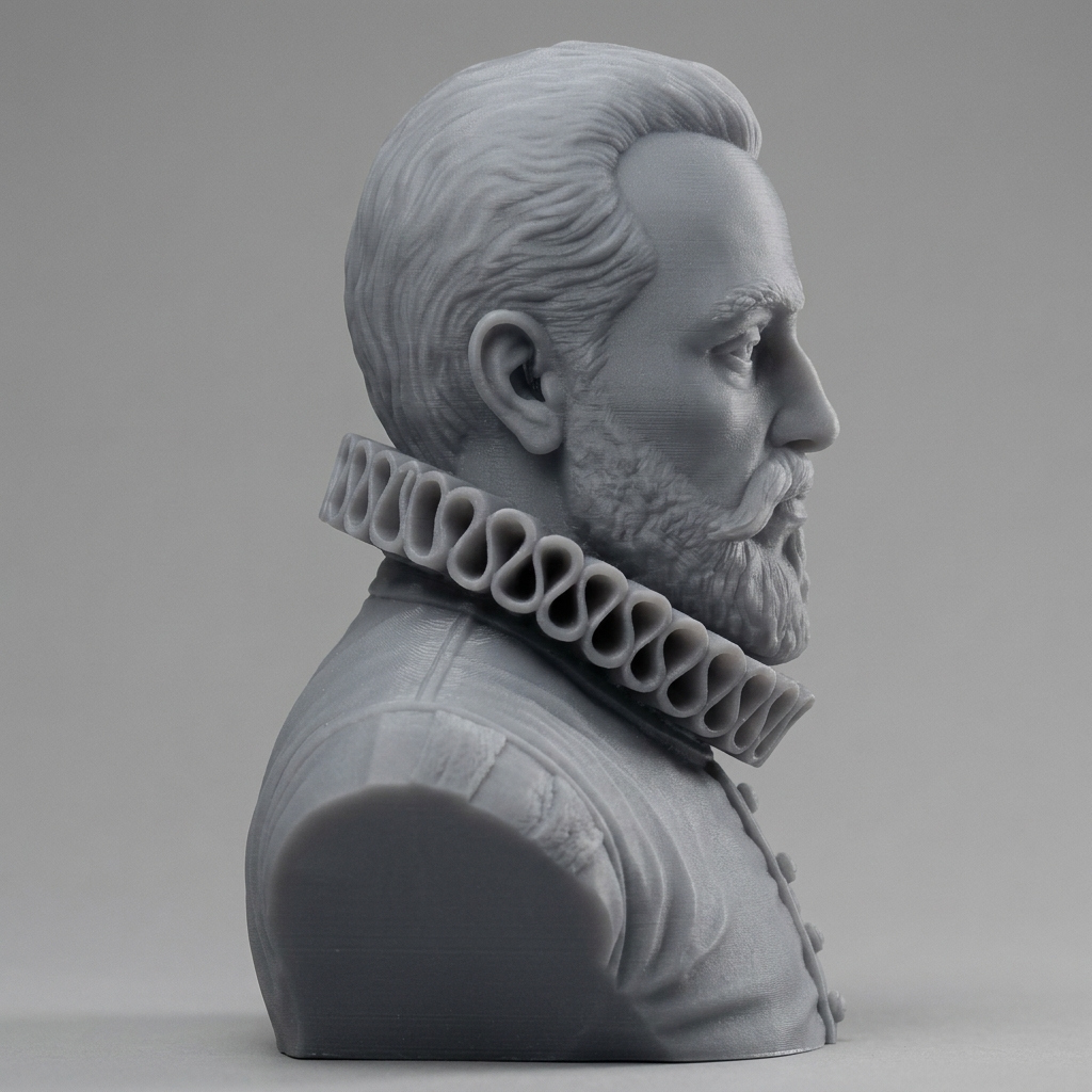 King Philip II of Spain Portrait Bust 3D Model