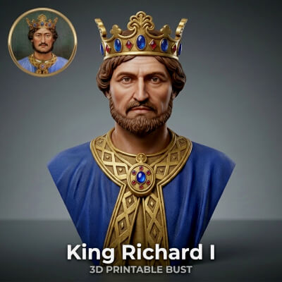 King Richard I 3D Printable Bust