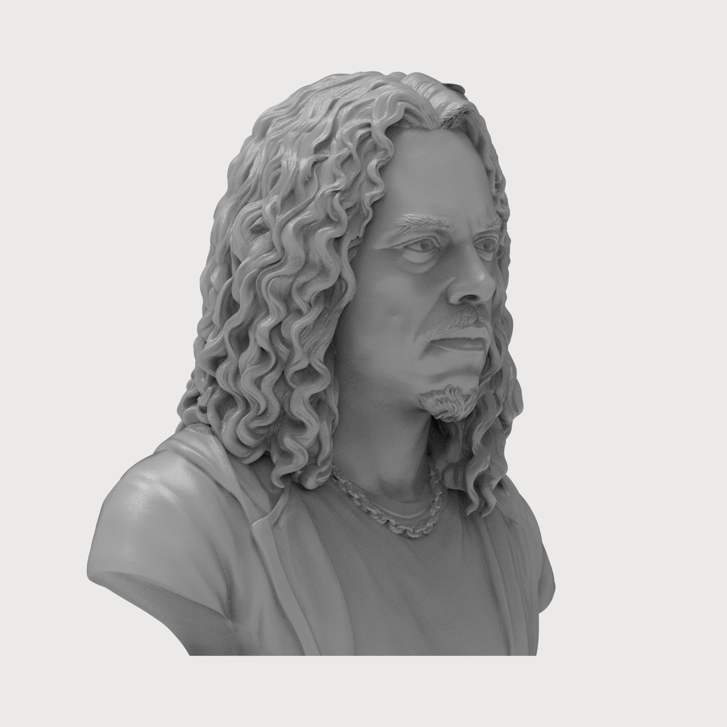 Kirk Hammett 3D Printable Bust 3D Model