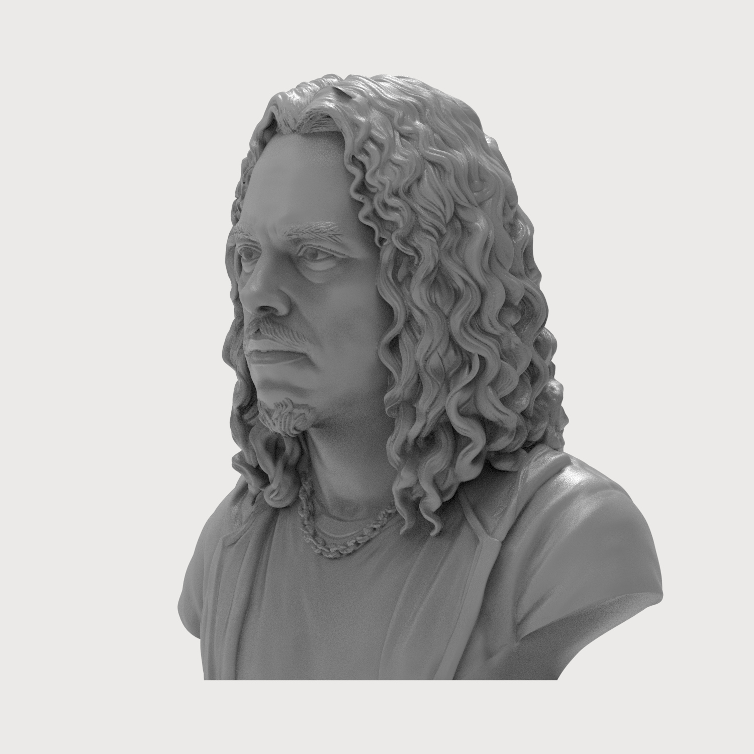 Kirk Hammett 3D Printable Bust 3D Model