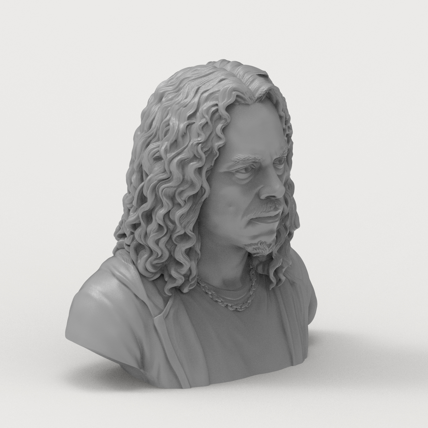 Kirk Hammett 3D Printable Bust 3D Model