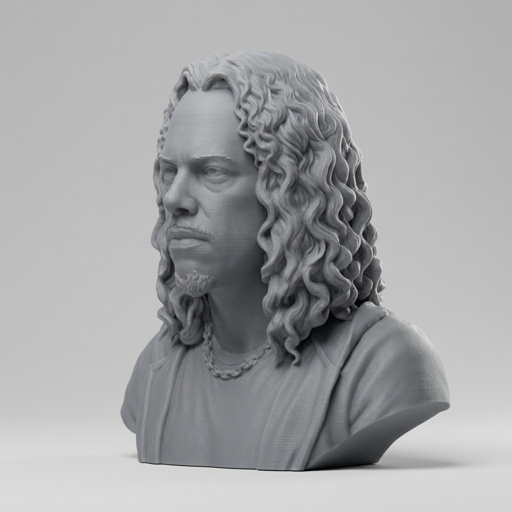 Kirk Hammett 3D Printable Bust 3D Model