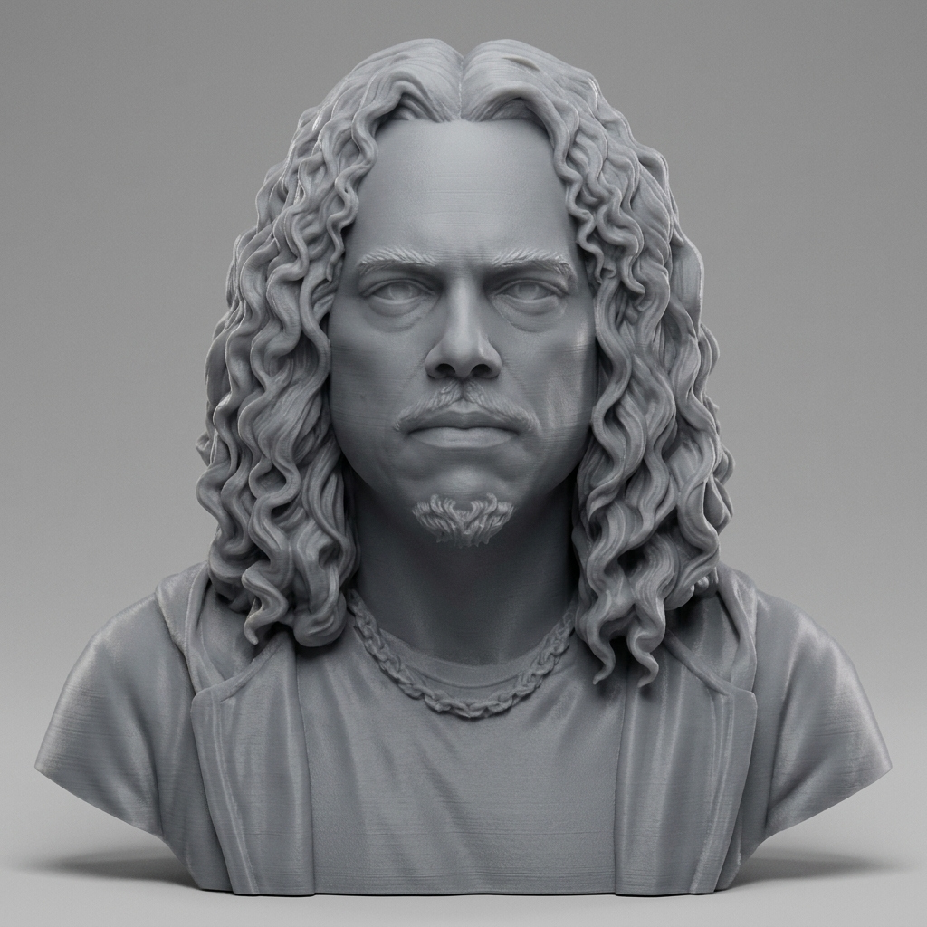 Kirk Hammett 3D Printable Bust 3D Model