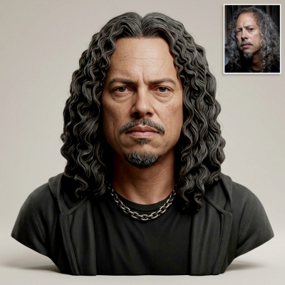 Kirk Hammett 3D Printable Bust