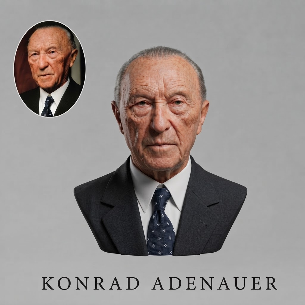 Konrad Adenauer 3D Printable Bust 3D Model