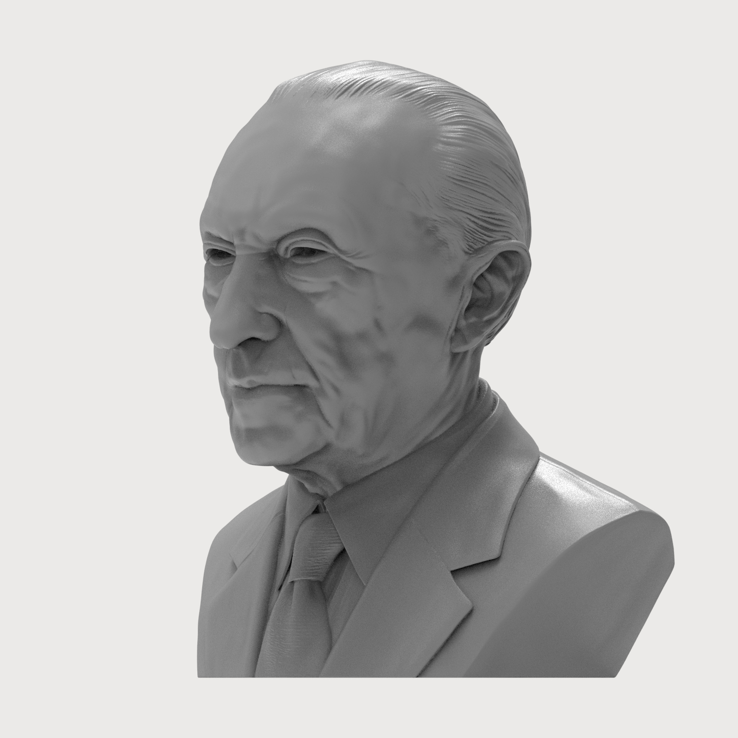 Konrad Adenauer 3D Printable Bust 3D Model