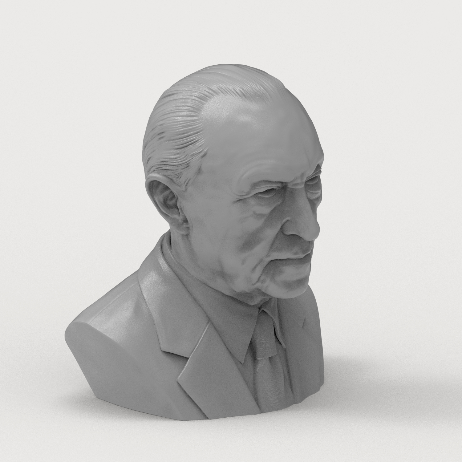 Konrad Adenauer 3D Printable Bust 3D Model