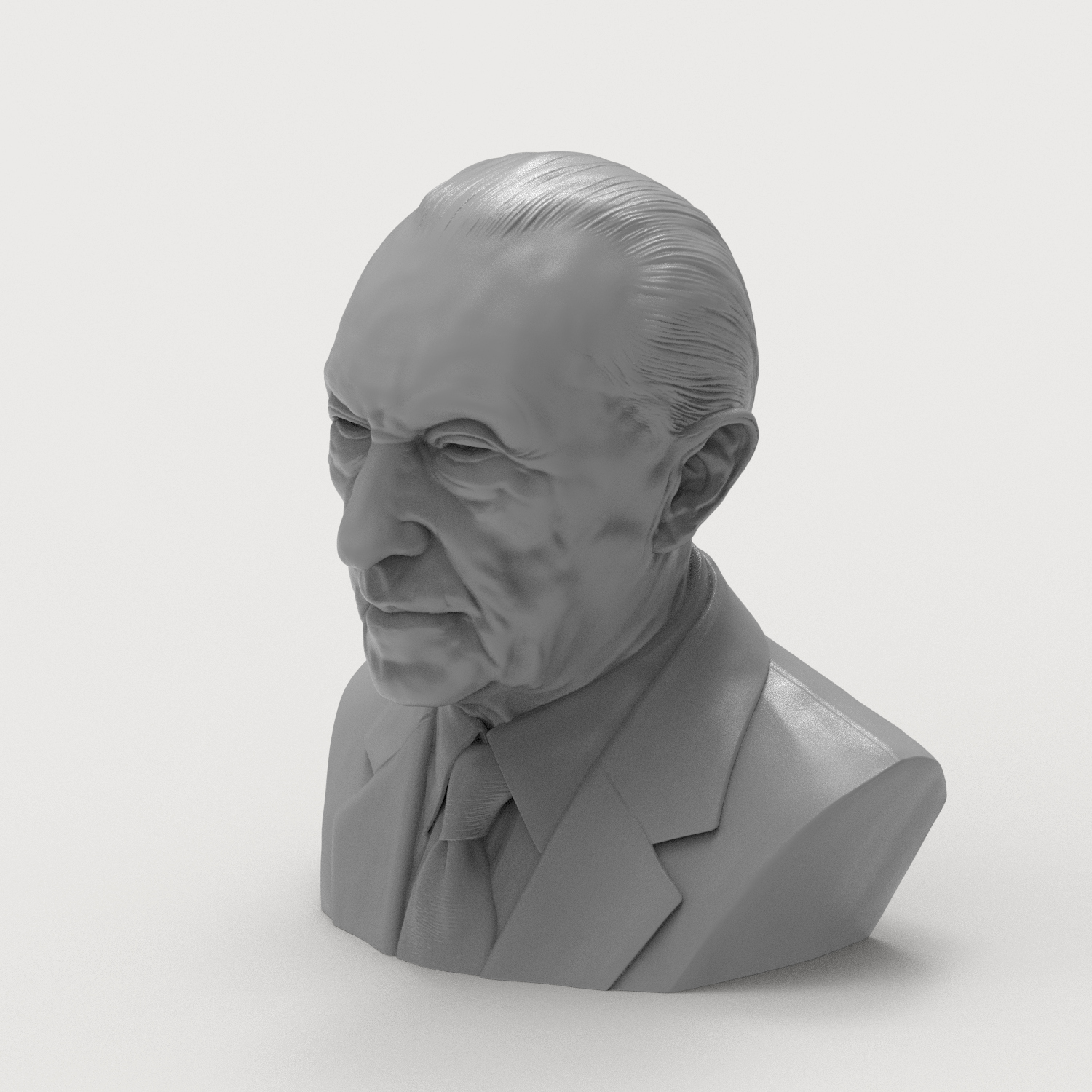 Konrad Adenauer 3D Printable Bust 3D Model