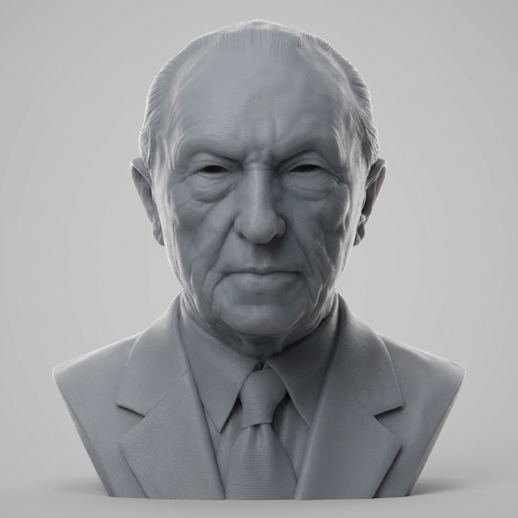 Konrad Adenauer 3D Printable Bust 3D Model