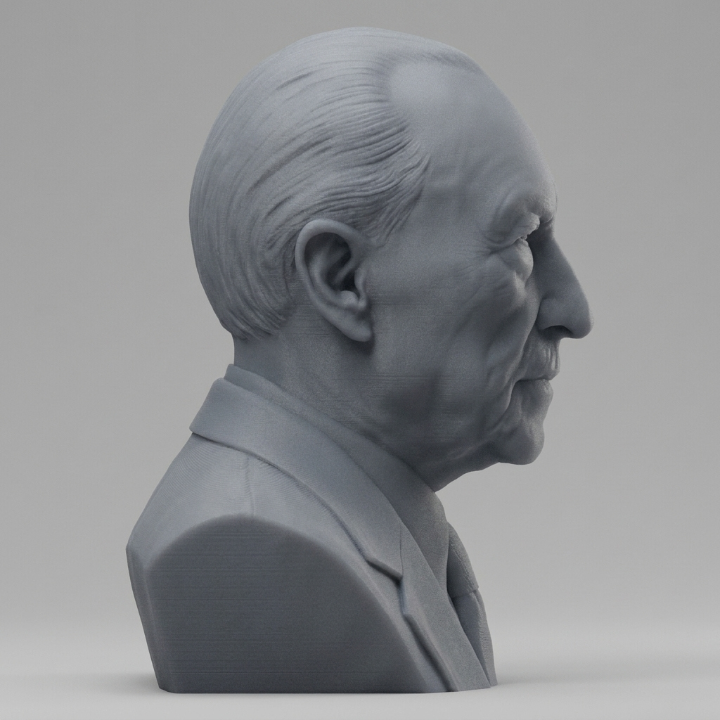 Konrad Adenauer 3D Printable Bust 3D Model