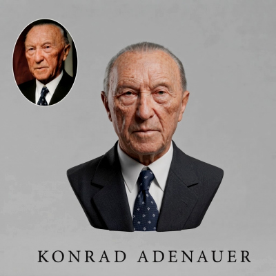 Konrad Adenauer 3D Printable Bust