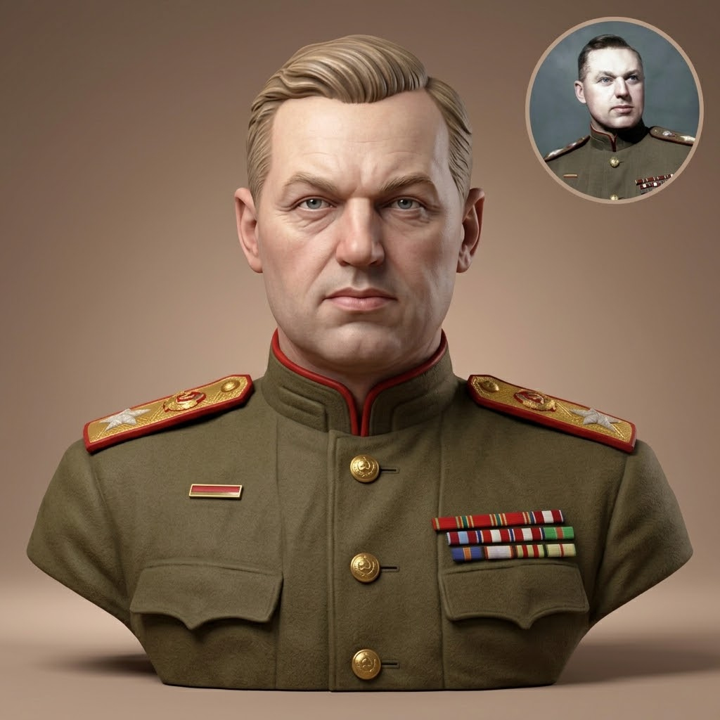 Konstantin Rokossovsky 3D Printable Bust 3D Model