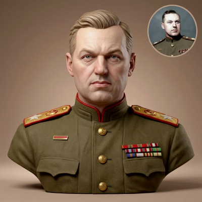 Konstantin Rokossovsky 3D Printable Bust