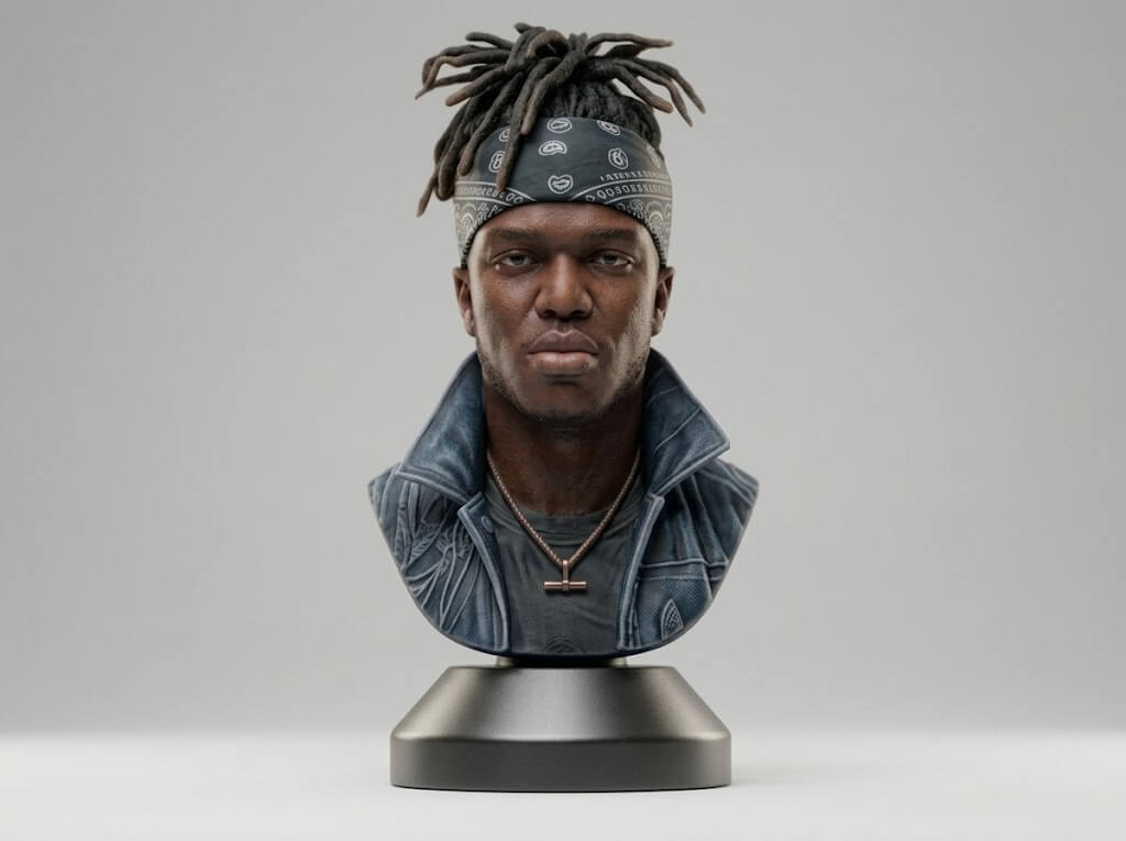 KSI 3D-Printable Bust 3D Model