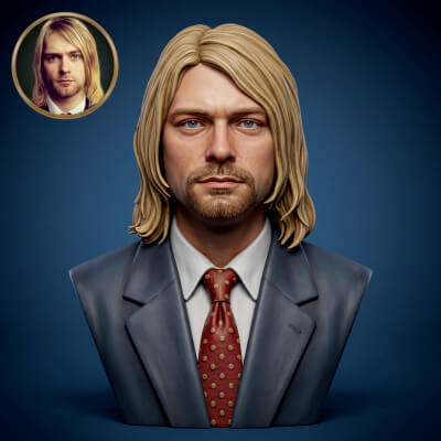 Kurt Cobain 3D Printable Bust
