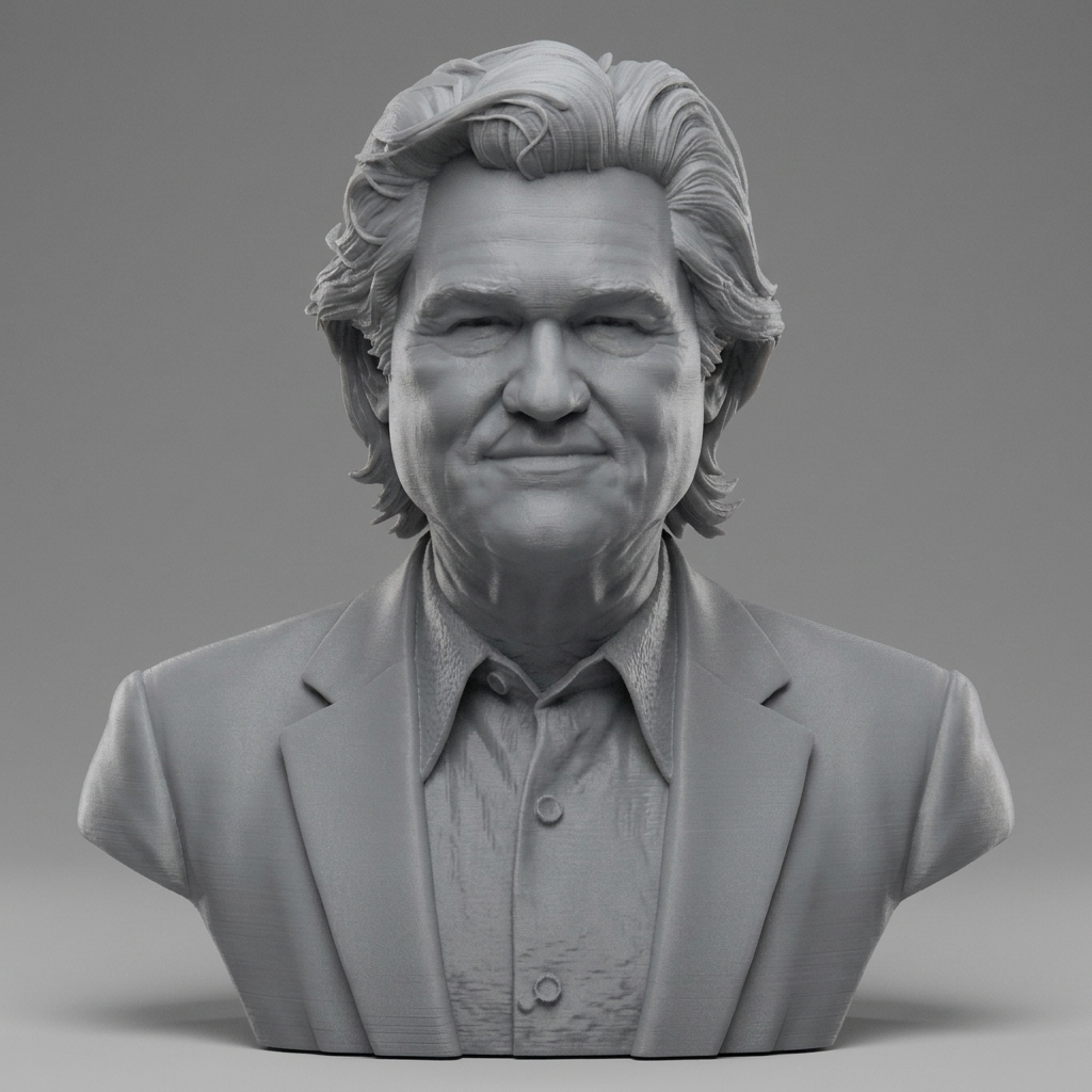 Kurt Russell Portrait Bust - Hollywood Legend 3D Printable 3D Model